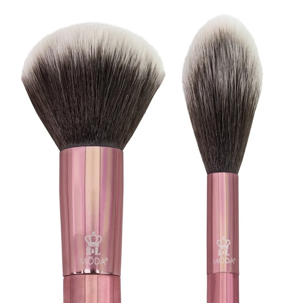 Moda Powder + Soft Glow Rose Gold Brush Set